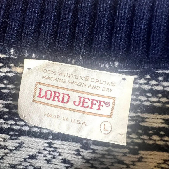 Lord Jeff VTG 100% Wintuk Made in USA Sweater Size Large - Picture 6 of 7